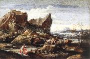 CARRACCI, Antonio Landscape with Bathers dfg Sweden oil painting reproduction